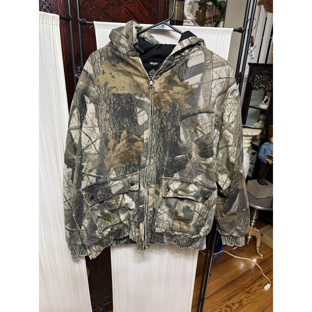 Outfitters Ridge Men's Large Fusion 3D Camo Hooded Fleece Lined Hunting Jacket